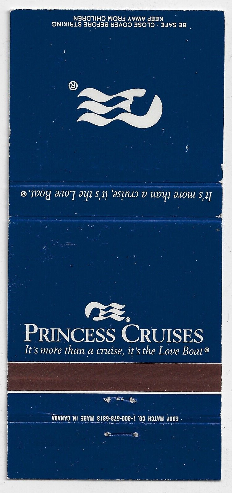 30S Empty Matchcover Princess Cruises It\'s more than a cruise it\'s the Love Boat