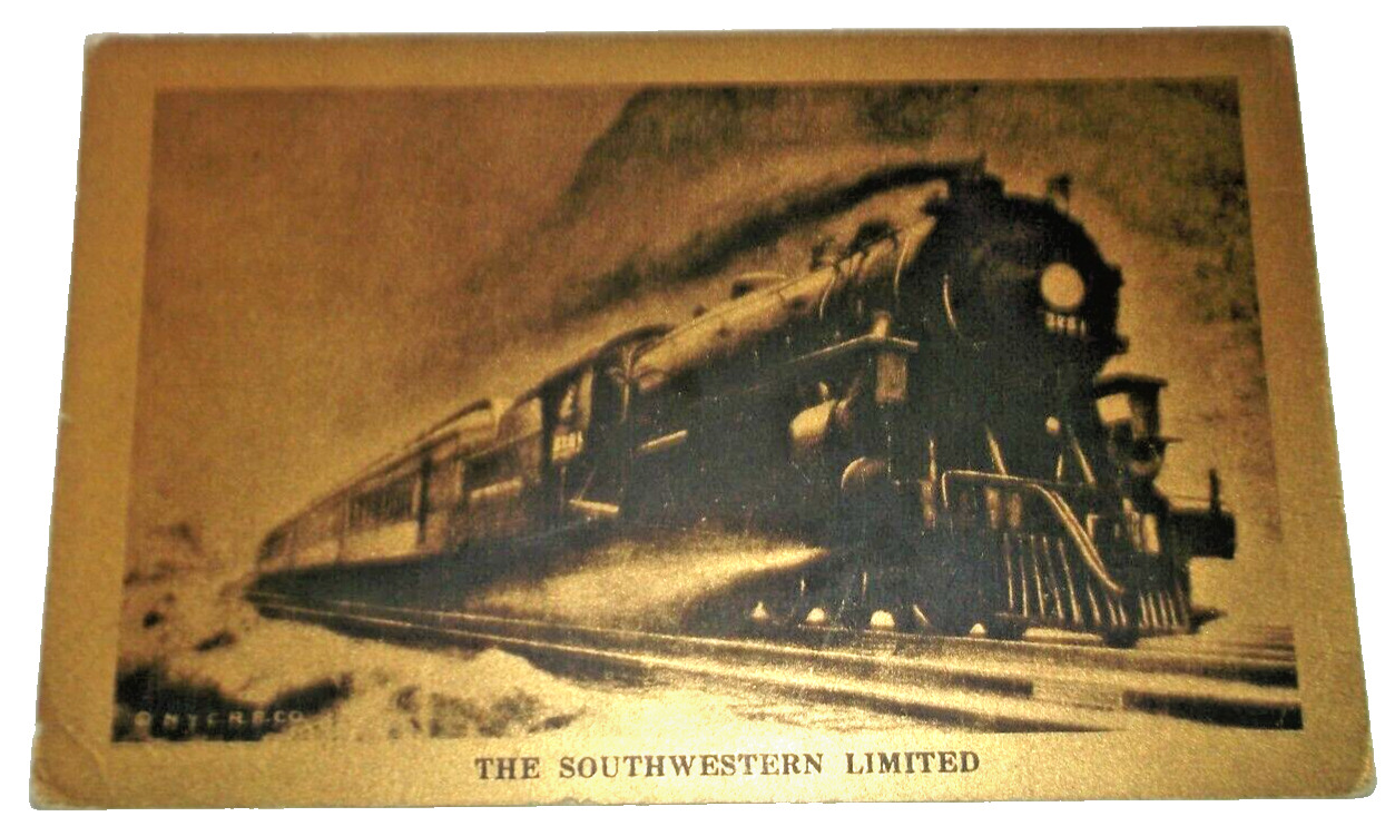 SEPTEMBER 1948 NEW YORK CENTRAL NYC SOUTHWESTERN LIMITED USED POST CARD