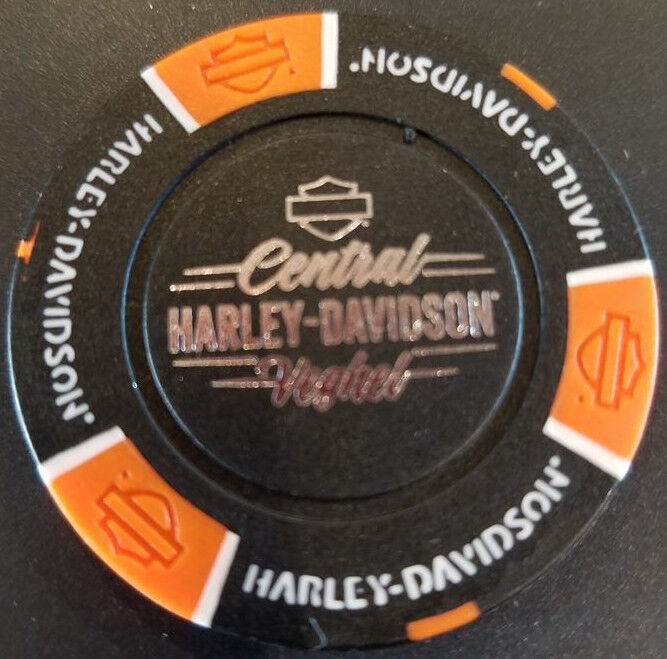 CENTRAL HD VEGHEL~ Netherlands (Black/Orange) Harley International Poker Chip