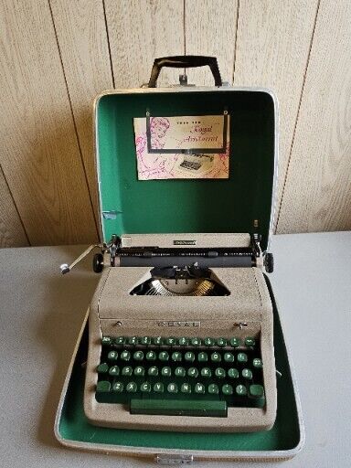 VTG 1954 Royal Keystone Manual Typewriter With Hard Case Working Rare