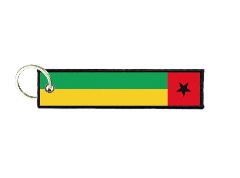 Port Keys Key Man Woman Fabric Embroidered Printed Flag Guinea Bissau