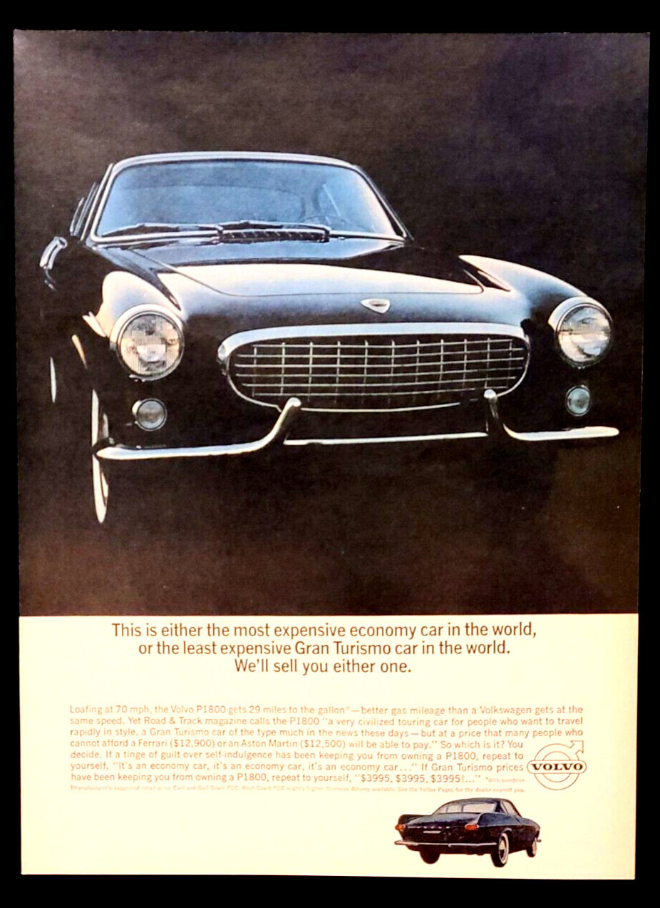 Volvo P1800 Original 1963 Vintage Print Ad