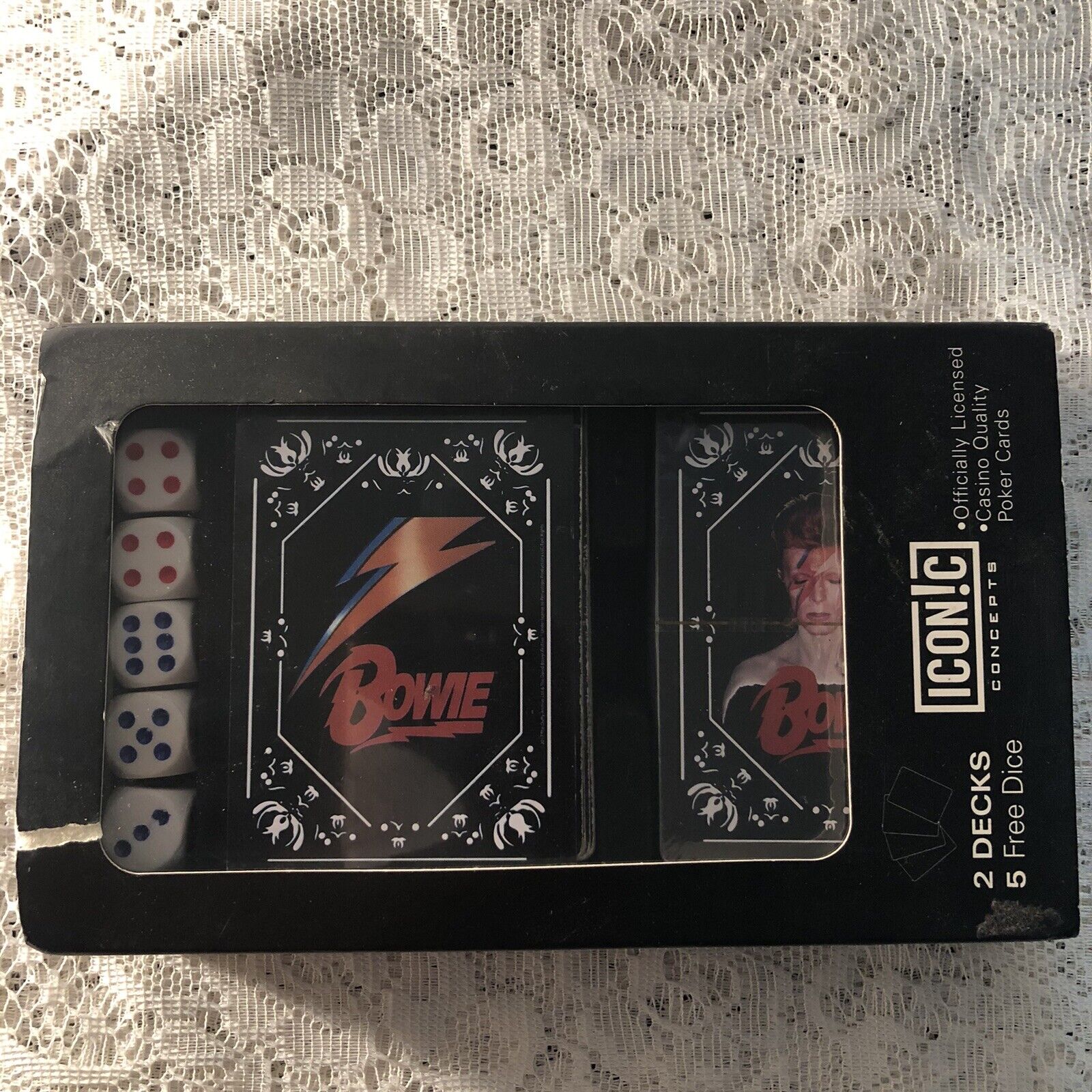 David Bowie 2 Deck Card Playing Iconic Set. One Deck Used Other New In Package.