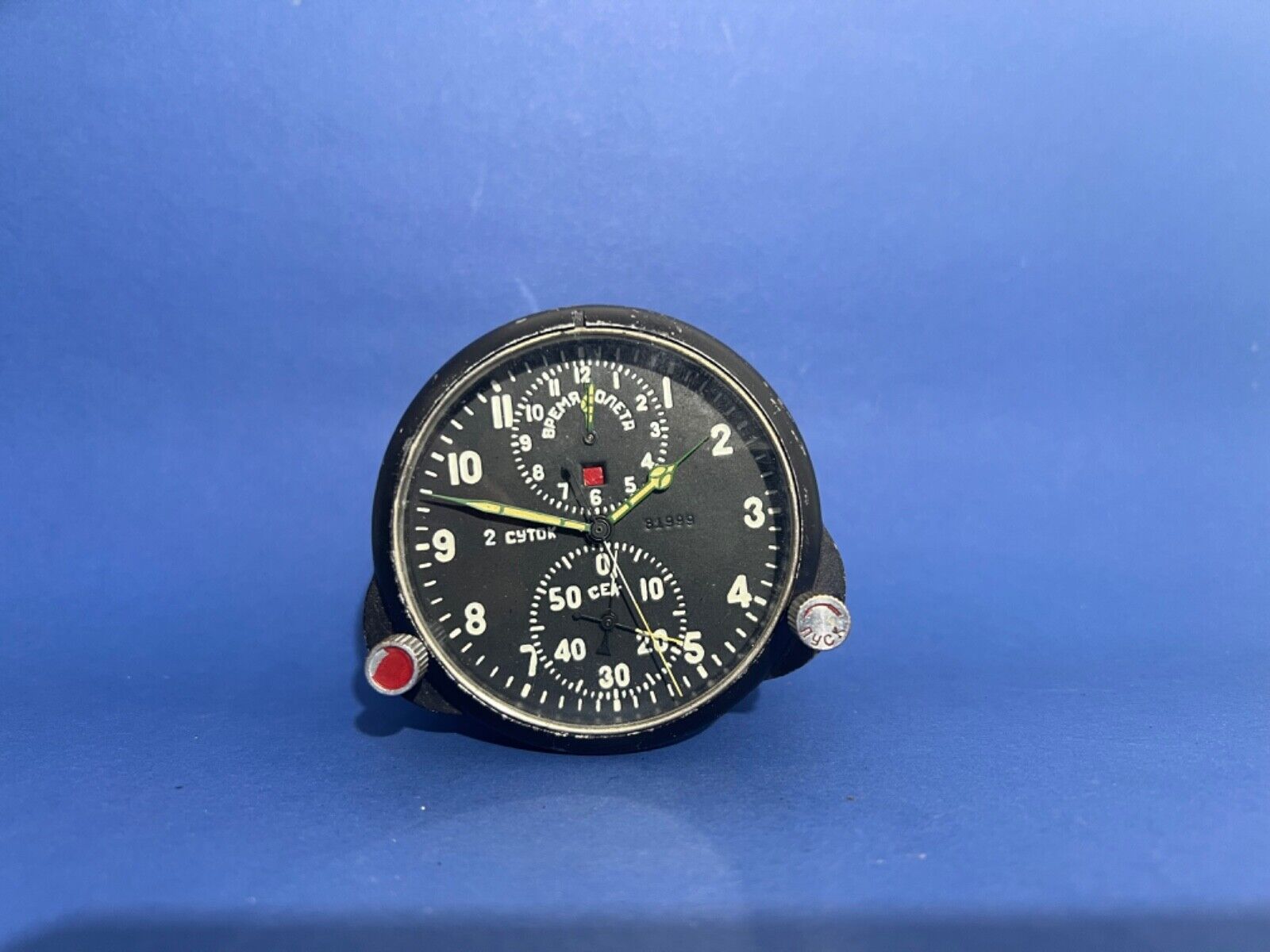 ACHS-1 Mig-29/SU-2 Soviet Military Aviation Watch Stopwatch Clocks Panel Vintage