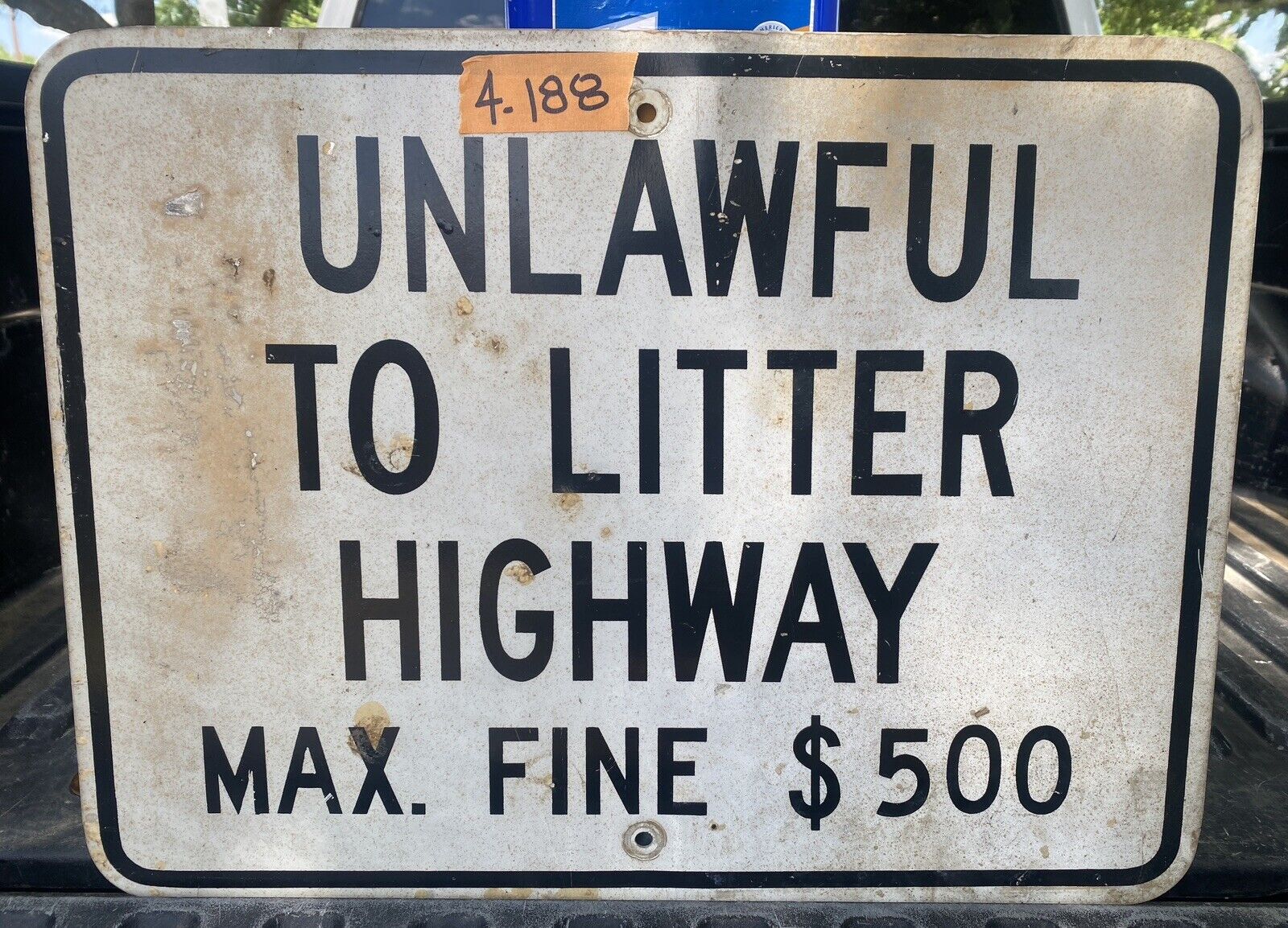 Authentic Street Road Traffic Sign (Unlawful To Litter Highway) 24\
