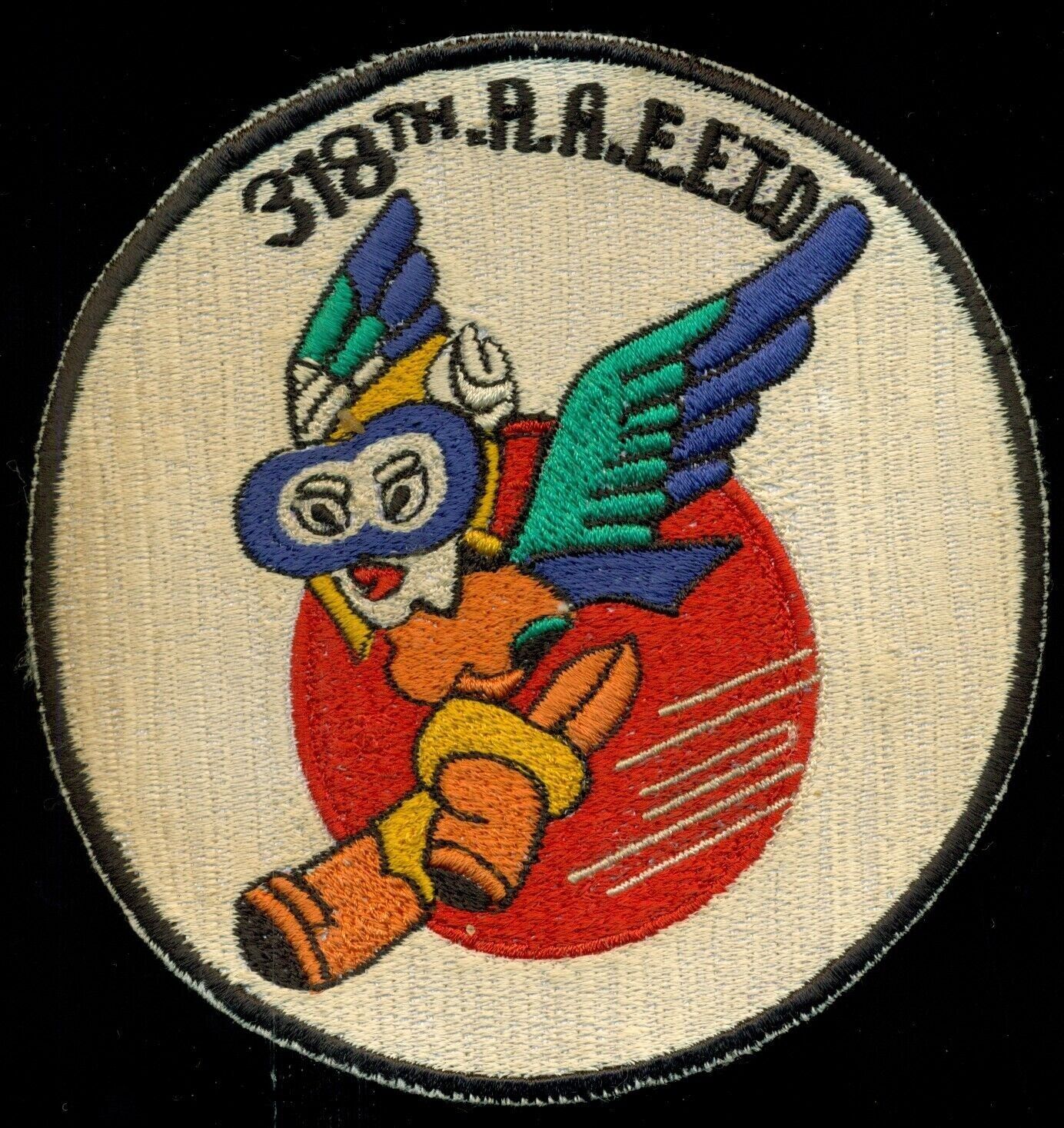 After WW2 USAAF Wasp 318th AAFTD Pilot Training Patch S-14A