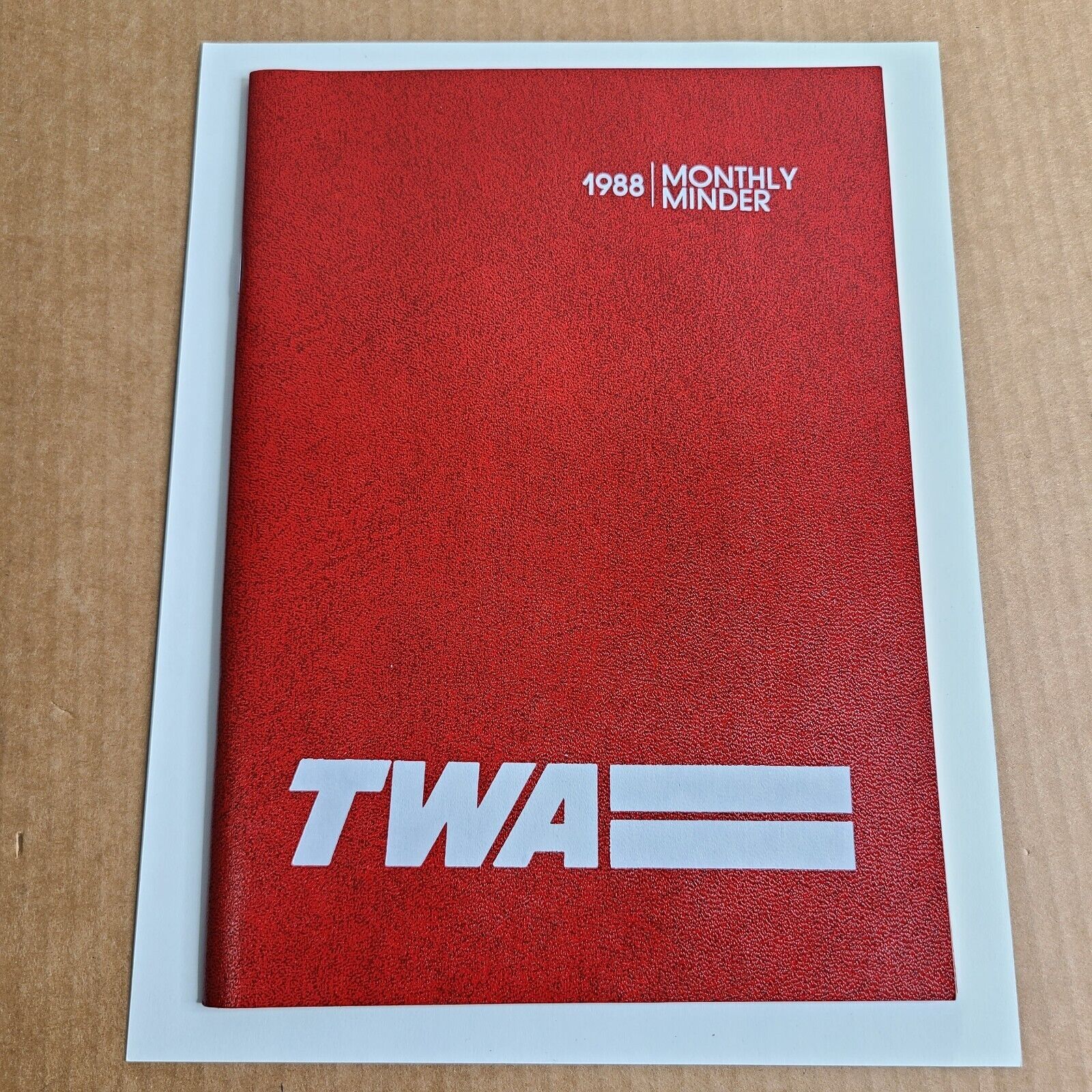 Vintage TWA Trans World Airlines Monthly Minder Planner 1988 New Old Stock Item