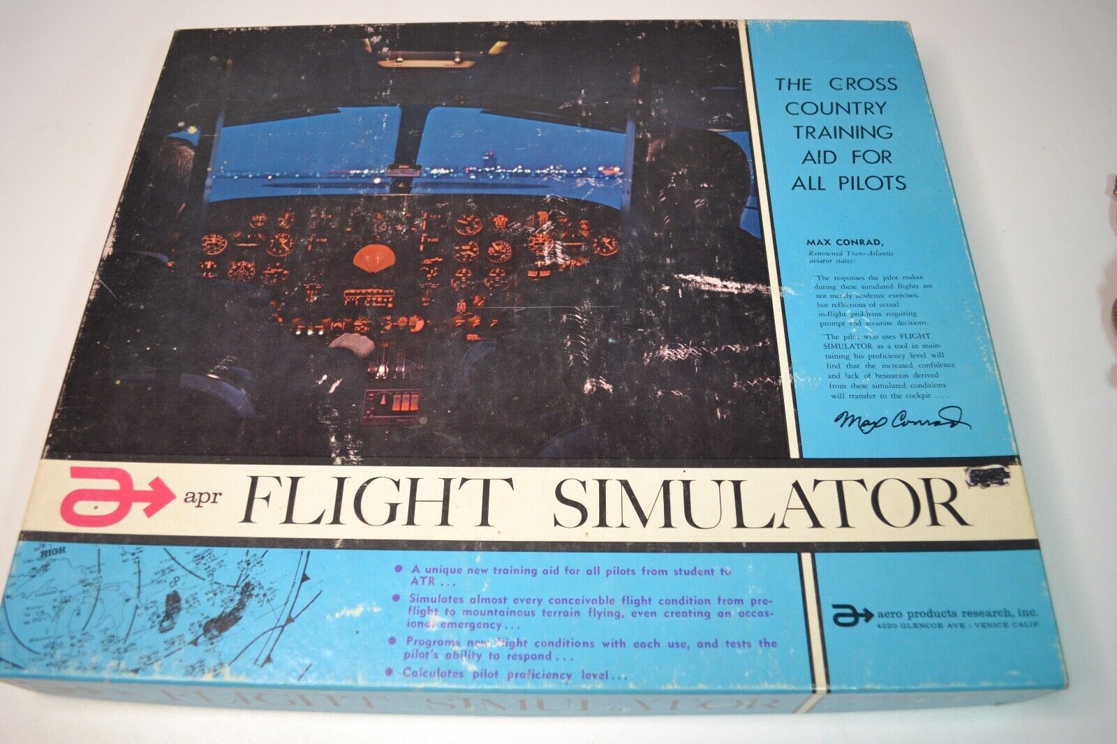 Vtg 1965 APR Flight Simulator Board Game Training for Airplane Pilots Complete