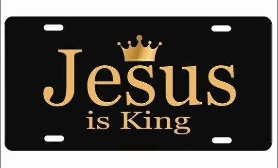 Jesus is King Aluminium License Plate Tag For Car, Truck 6