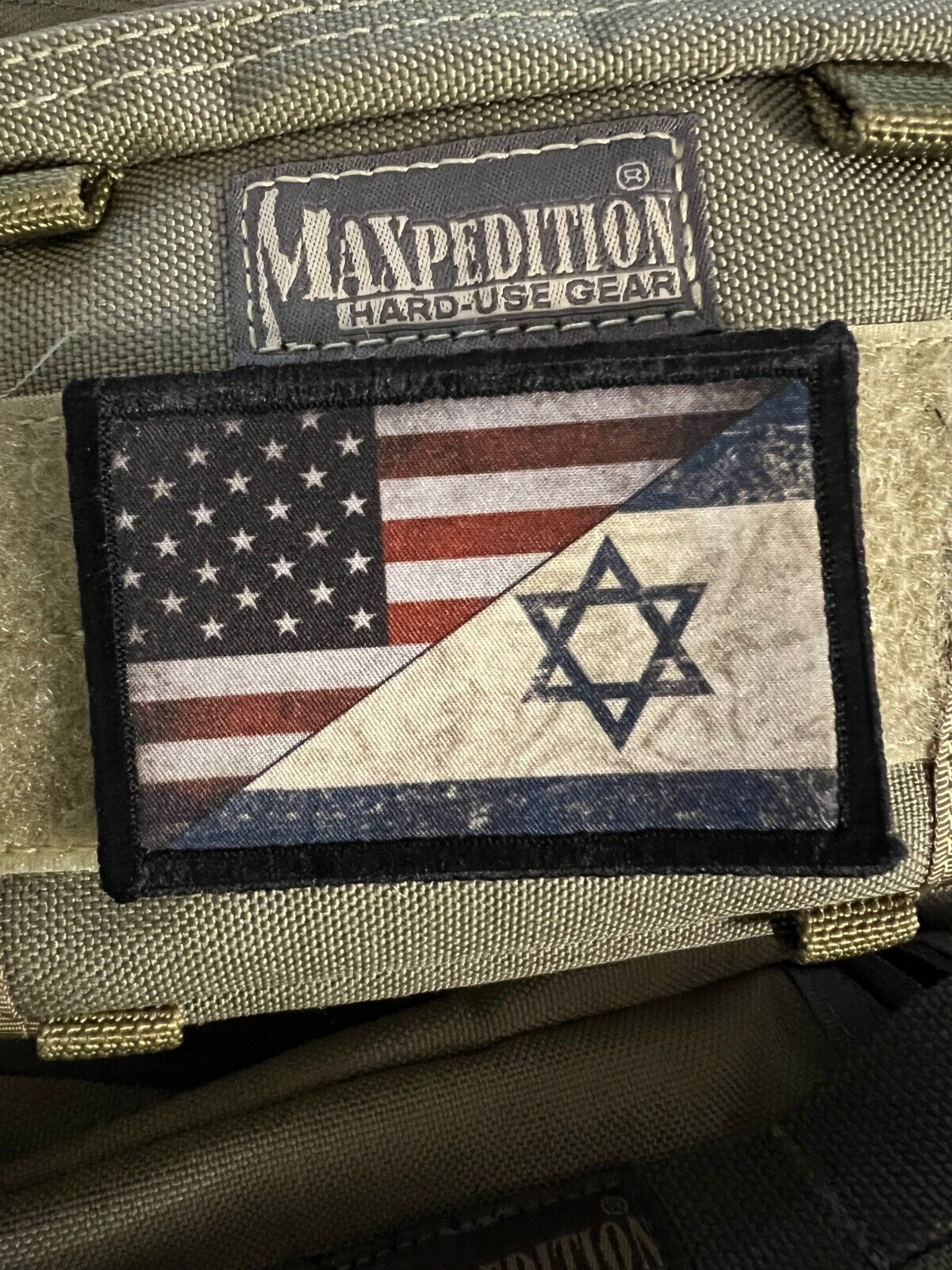 USA Israel Flag Morale Patch Tactical Military Army Badge Hook 