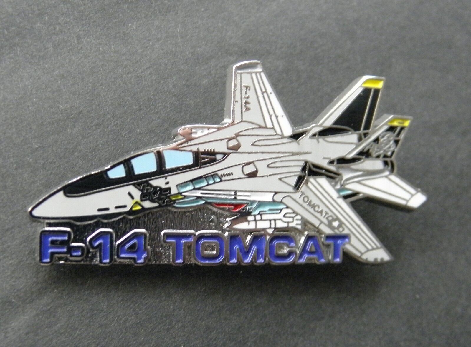 US NAVY F-14A TOMCAT FIGHTER AIRCRAFT LARGE LAPEL HAT PIN 2 INCHES NEW