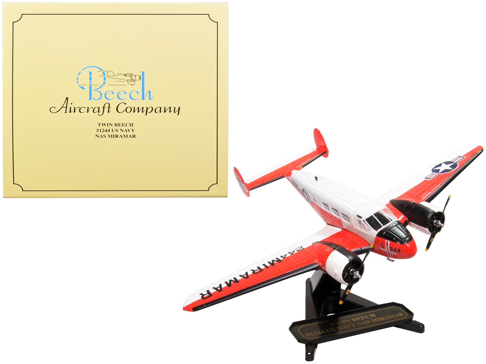 Beech UC-45J Expeditor Twin 51244 Naval Station 1/72 Diecast Model Airplane