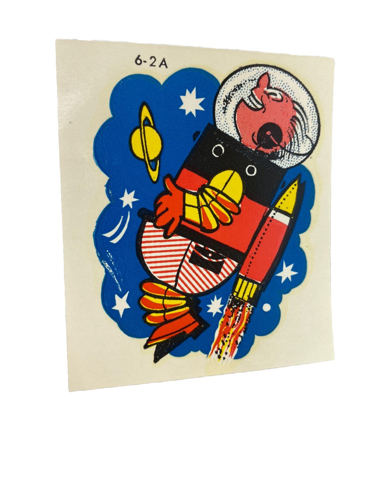 Vintage Impko Waterslide Decal Astronaut Spaceman 50s Rare Hot Rod Rocket Man