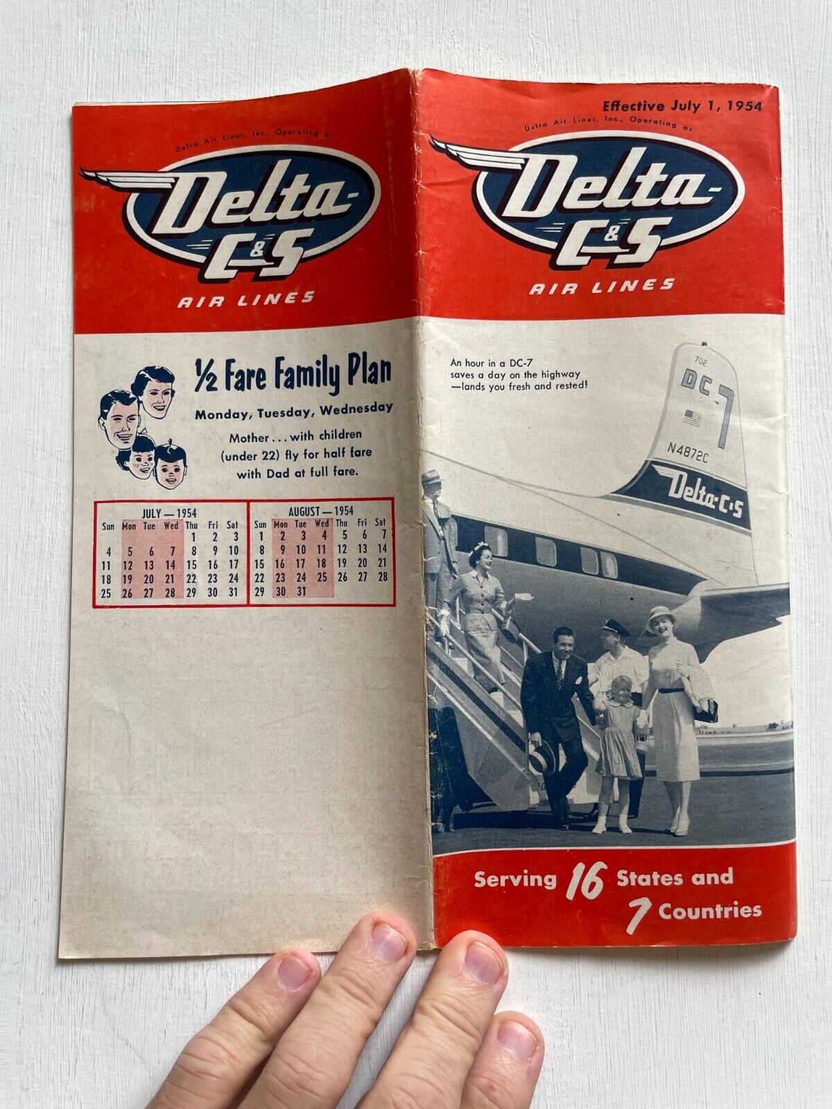 1954 Delta- C&S Airlines Timetable