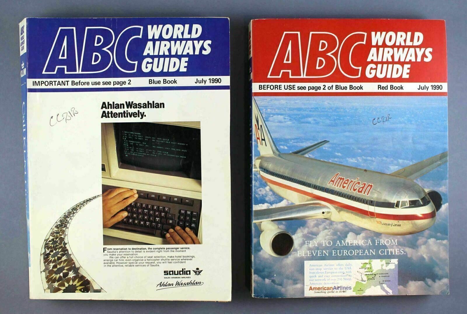 ABC WORLD AIRWAYS GUIDE JULY 1990 AIRLINE TIMETABLE IRAQI AIRWAYS AIR MALAWI JAT