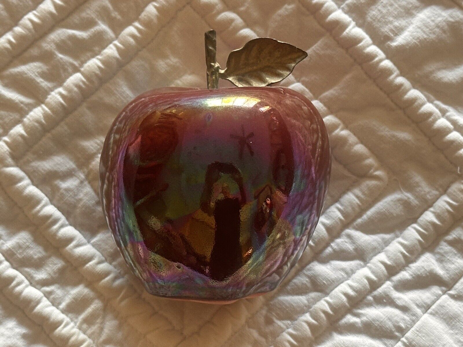 Collectable ceramic apple by Greek sculptor Yanni