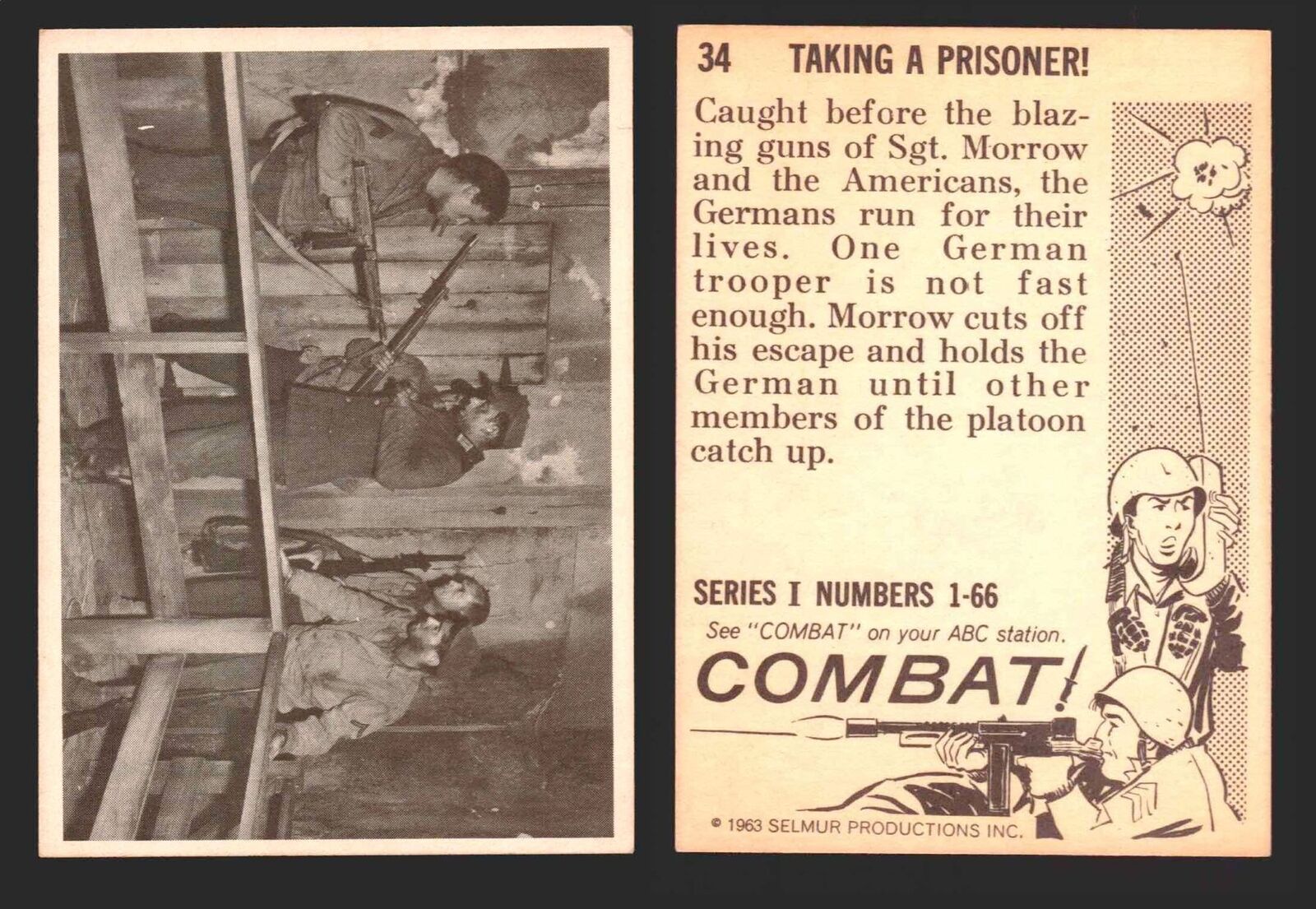 1963 Combat Series I Donruss Selmur Vintage Card You Pick Singles #1-66
