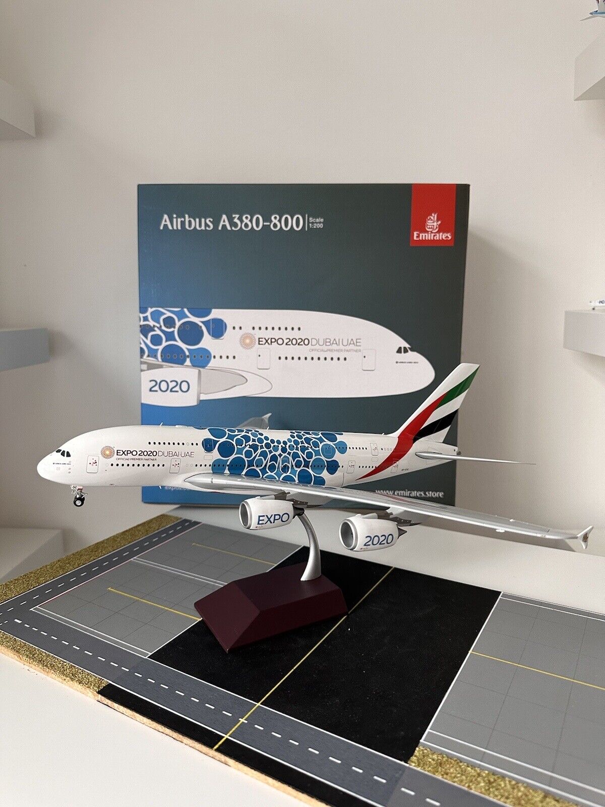 Emirates Airbus A380-800 A6-EOC ‘Expo 2020 Blue’ 1:200 Scale Model Gemini Jets