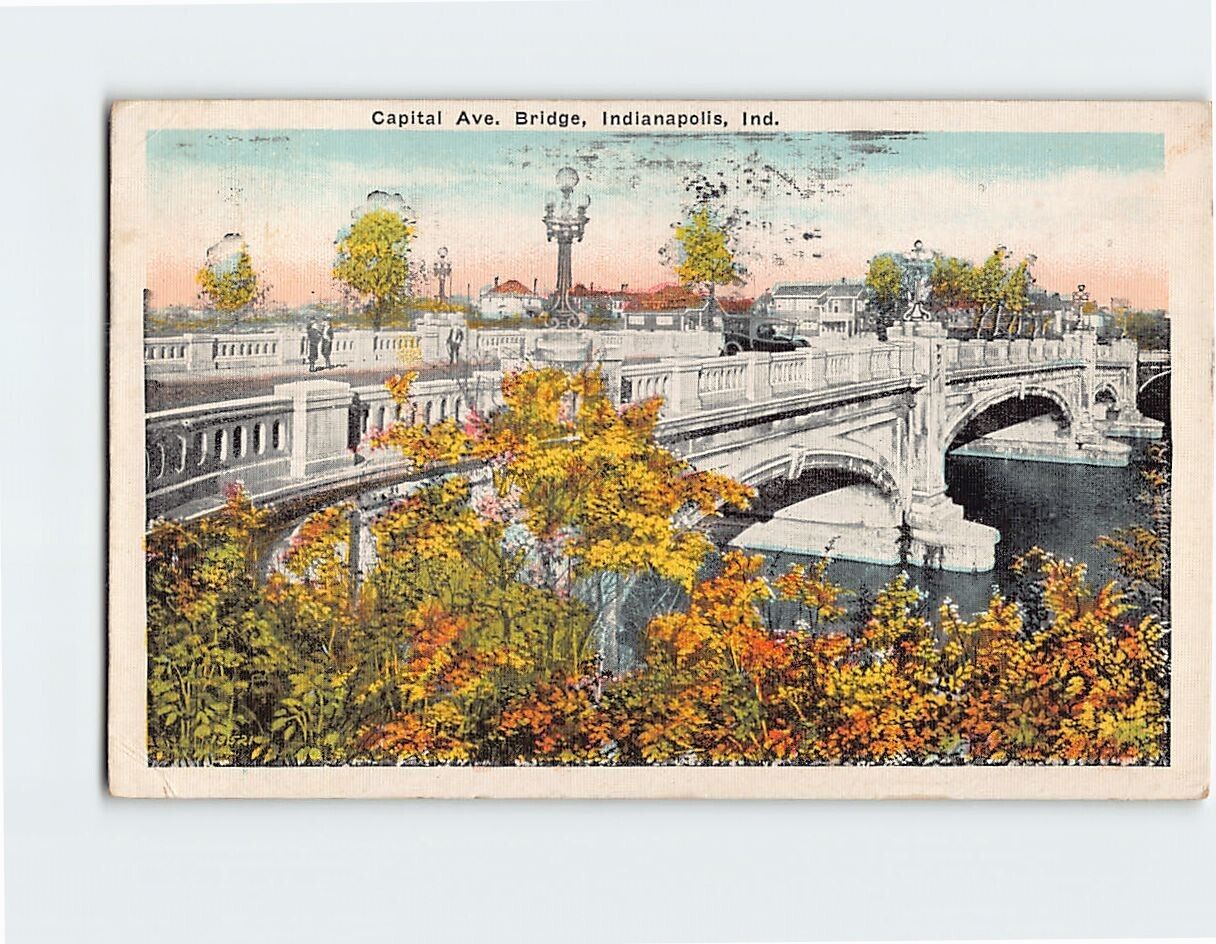 Postcard Capital Ave. Bridge, Indianapolis, Indiana