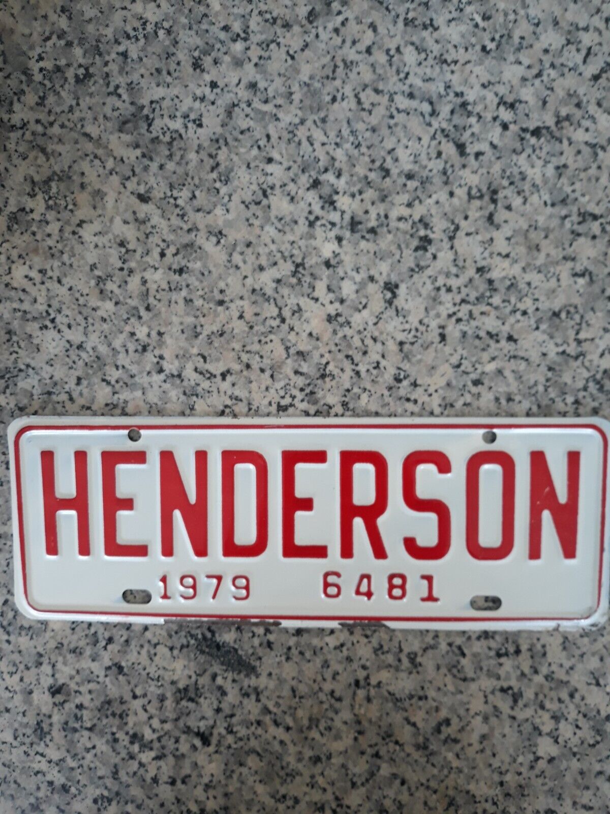 1979 HENDERSON NC CITY LICENSE PLATE TAG