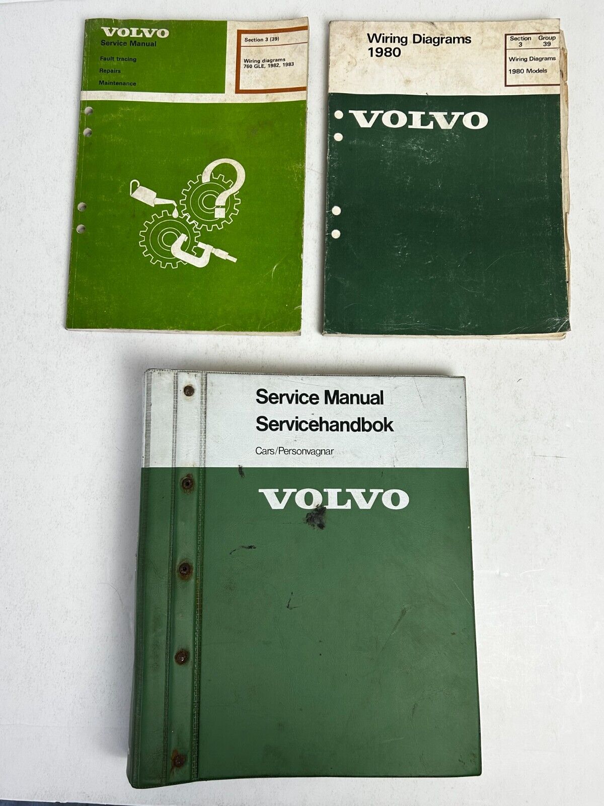 VOLVO Car Catalog Service Manual Handbook Binder Diagrams 1980 1982 1983 Lot