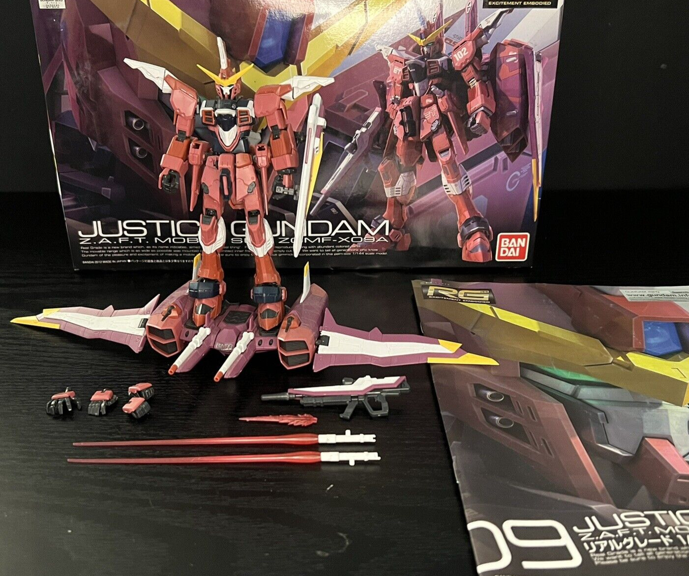 RG 1/144 Justice Gundam Model Kit Bandai Japan Pre-Built