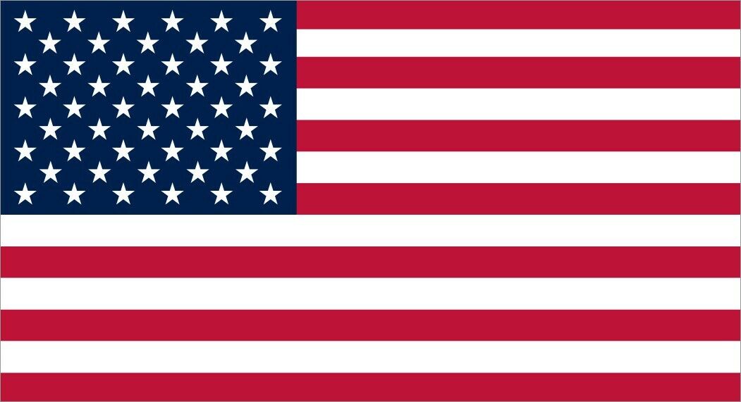 7in x 3.8in Proportional USA Flag Sticker Car Truck Vehicle Bumper Decal