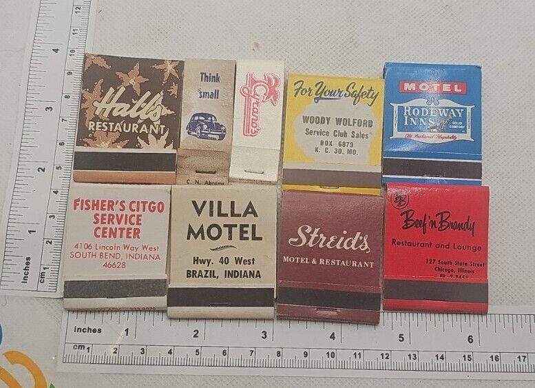 Vintage Matchbook Collectible Ephemera lot of 7 matchbooks advertising unused 