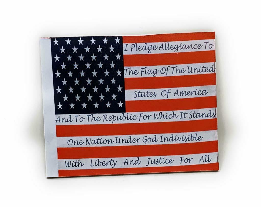 American FLAG with PLEDGE of ALLEGIANCE Patriotic 5\