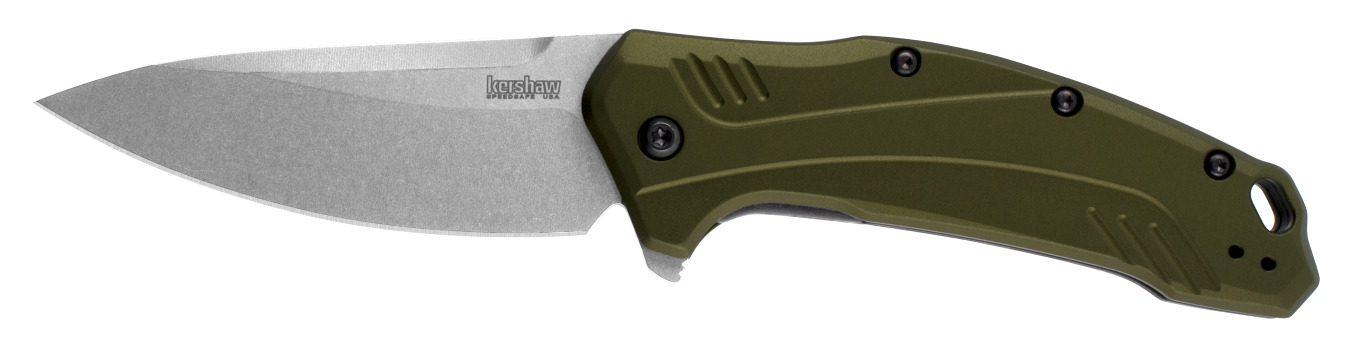 Kershaw 1776OLSW Link Linerlock Olive Handle Folding Pocket Folder Knife