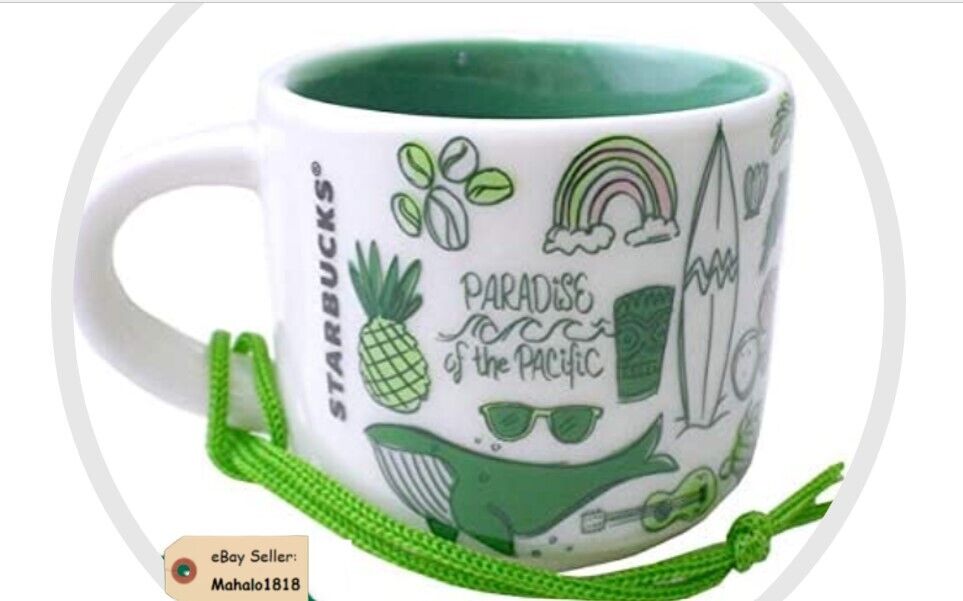2oz ORNAMENT Starbucks HAWAII BEEN THERE SERIES Demitasse Espresso Mini Cup Mug