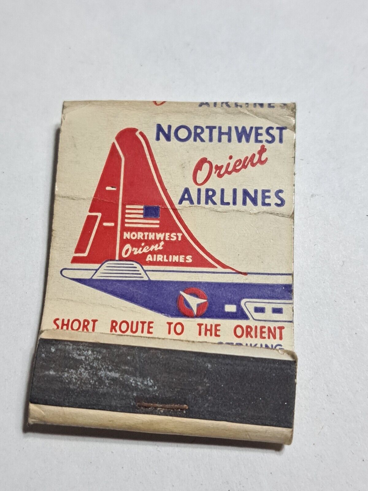 Vtg. Northwest Orient Airlines matchbook empty 