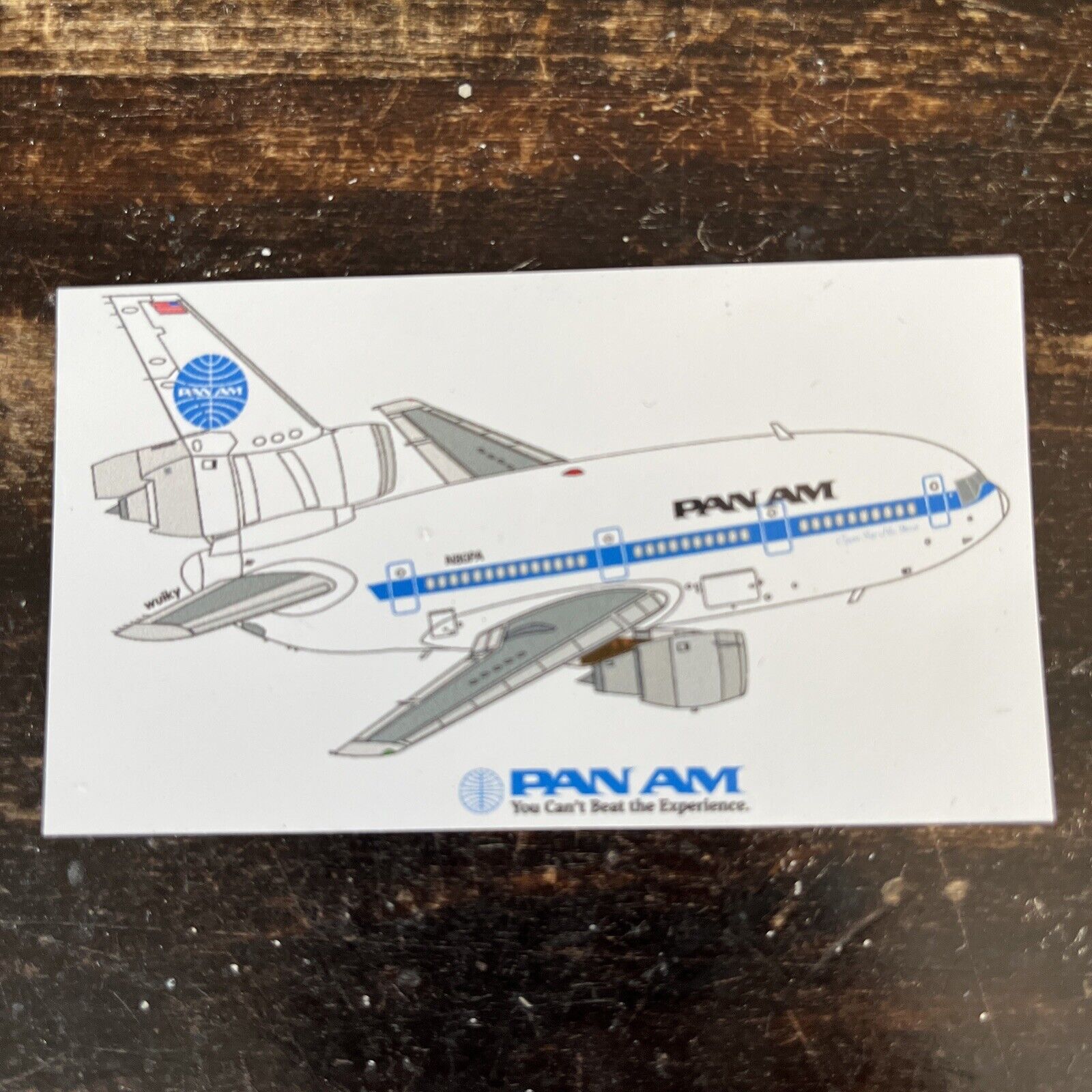 Pan Am DC10 sticker 3 inches x 2 inches