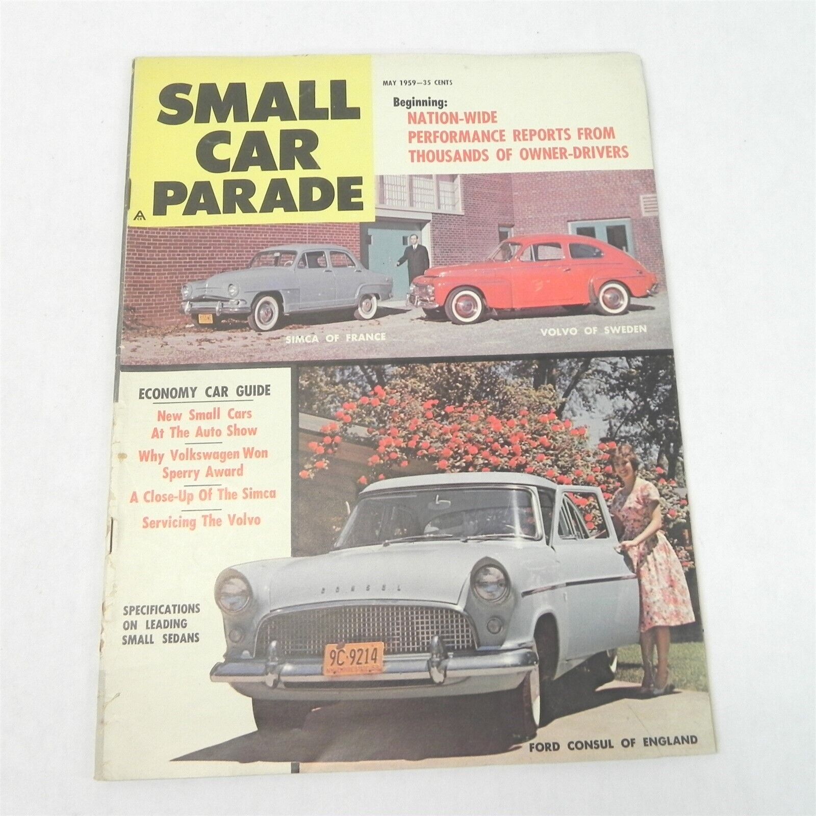 VINTAGE MAY 1959 SMALL CAR PARADE MAGAZINE SINGLE ISSUE ECONOMY CARS 