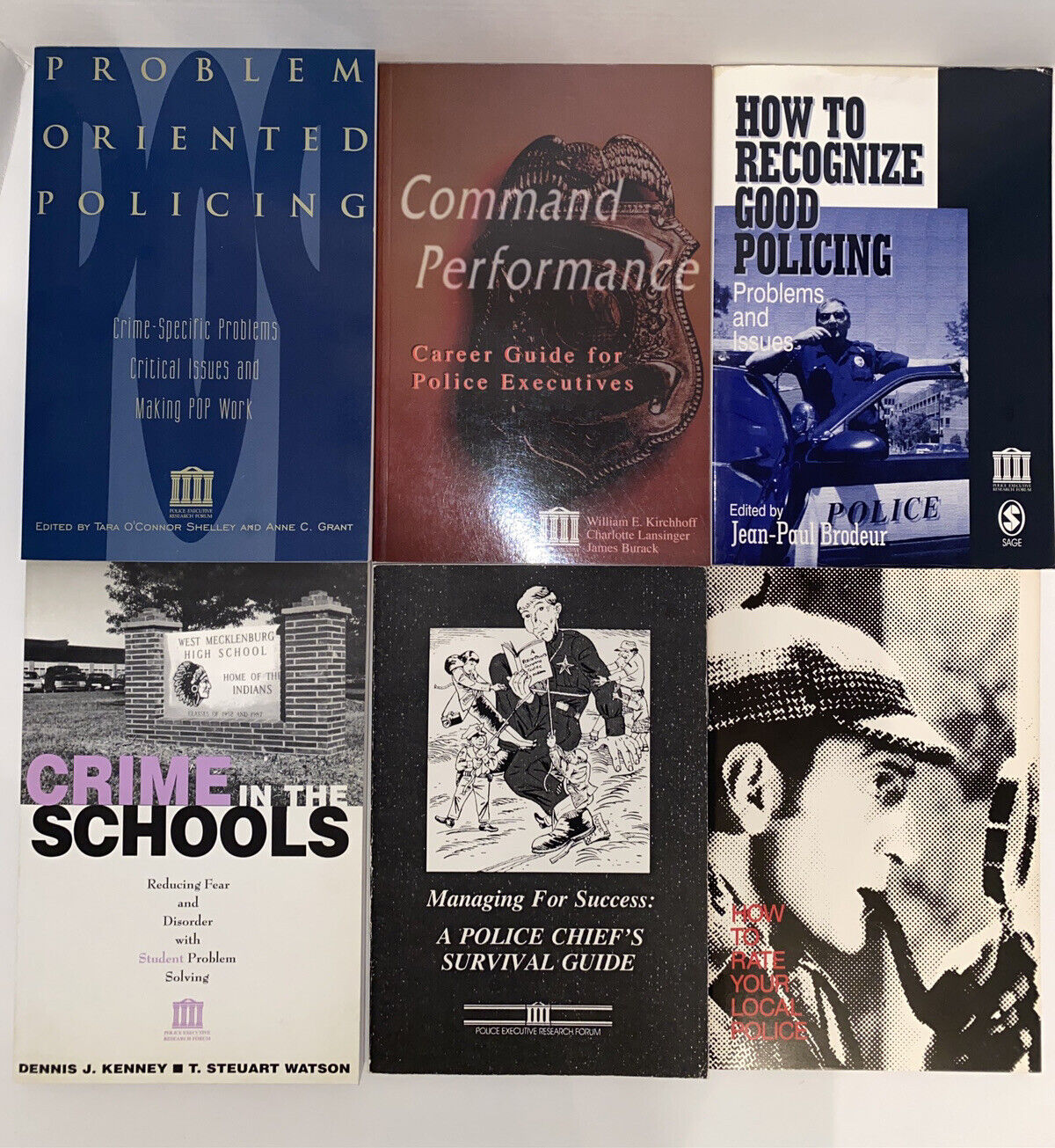 Lot 6 Vintage Police Executive Research Forum Books Problem Oriented Policing