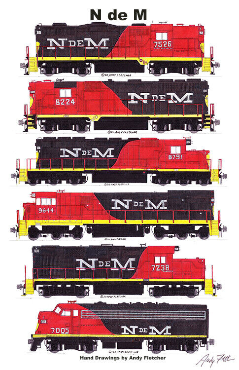 N de M National Railways Mexico Locomotives 11\