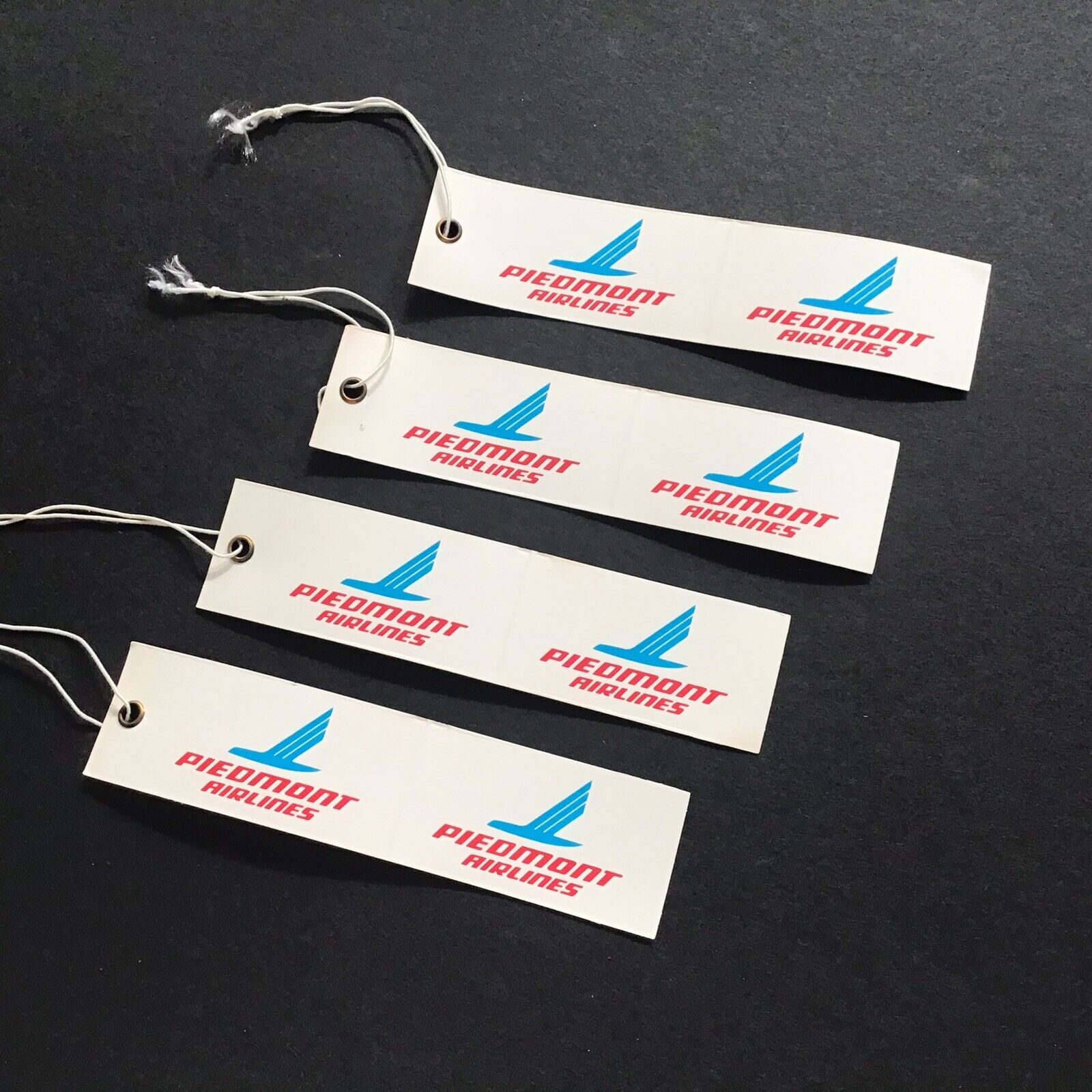 Piedmont Airlines Luggage ID Tags - Set Of Four - NOS Vintage Baggage Tags
