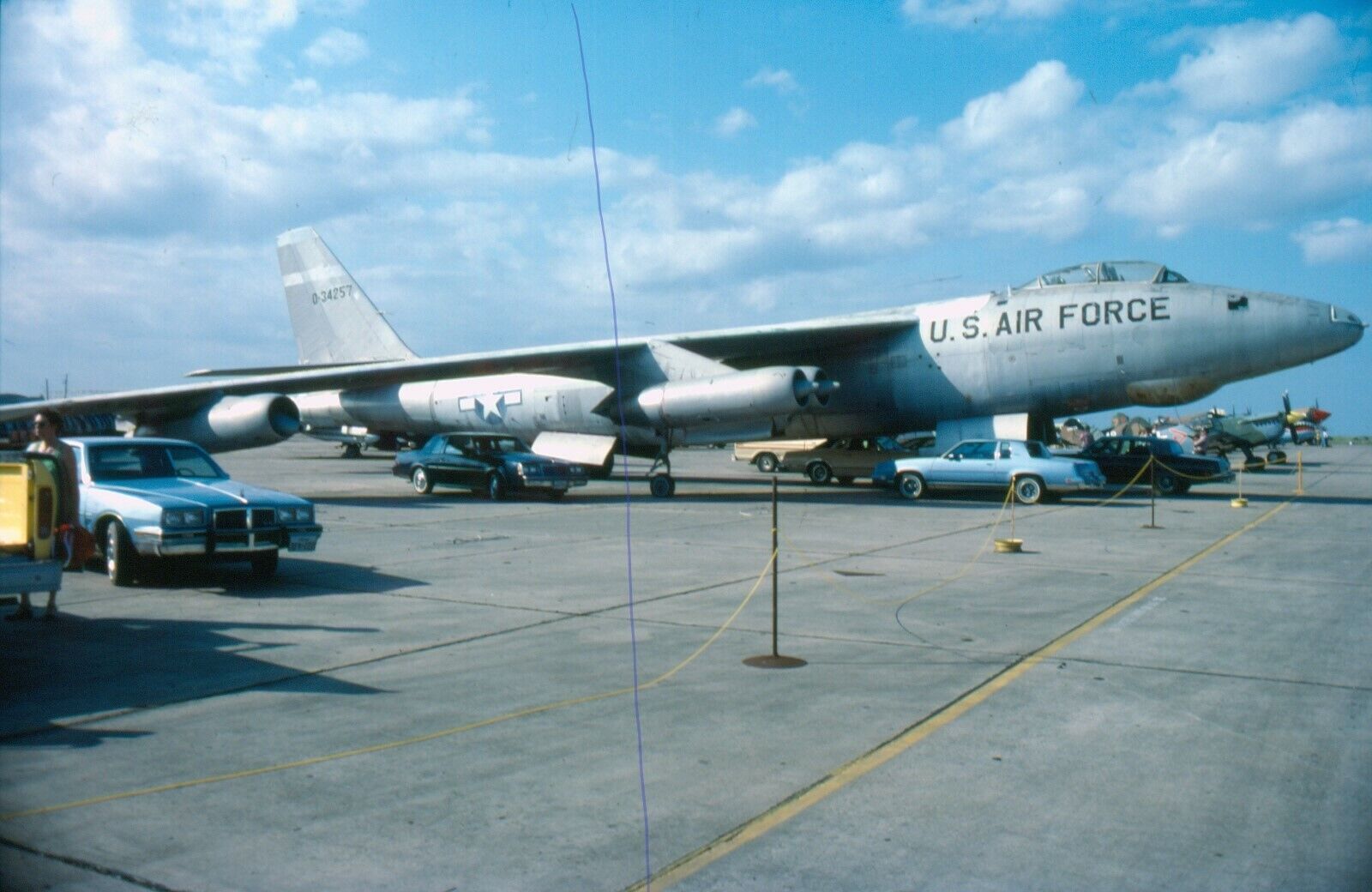 ORIGINAL MILITARY AIRCRAFT PLANE COLOUR SLIDE OF A US AIR FORCE BOEING B-47.