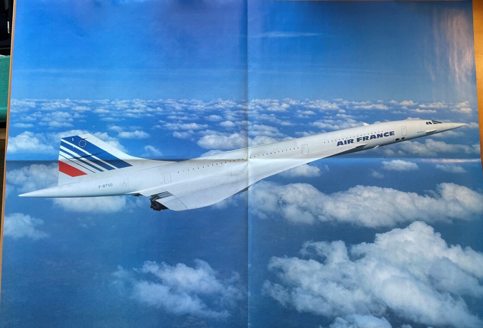 Air France, Concord, Vintage Poster 23 x 33, New