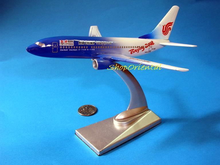 AIR CHINA 2008 BEIJING OLYMPIC B 737 OFFICIAL PLANE MODEL SOUVENIOR OLP_BLUE