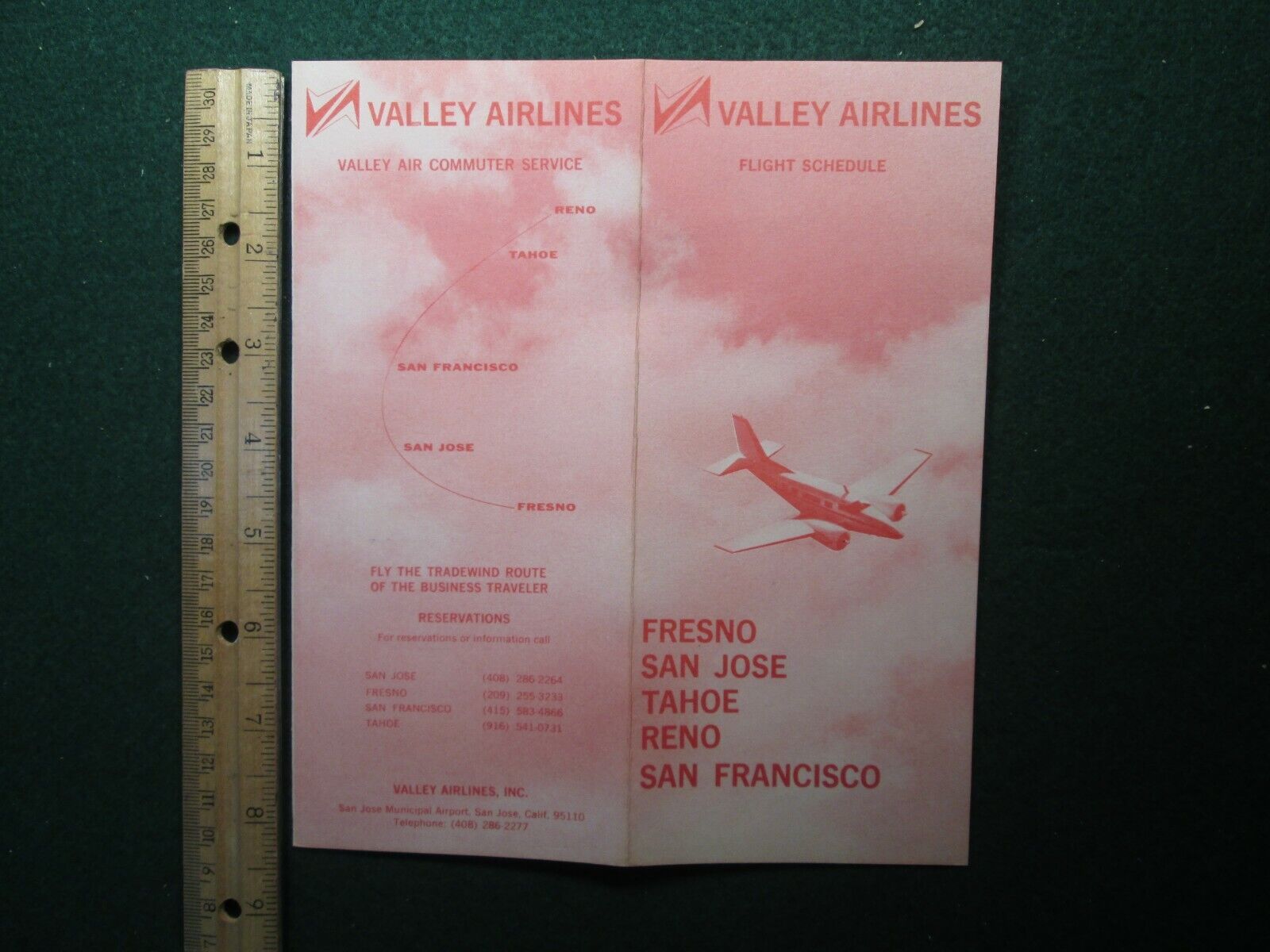 Valley Airlines Airline Timetable Schedule   30