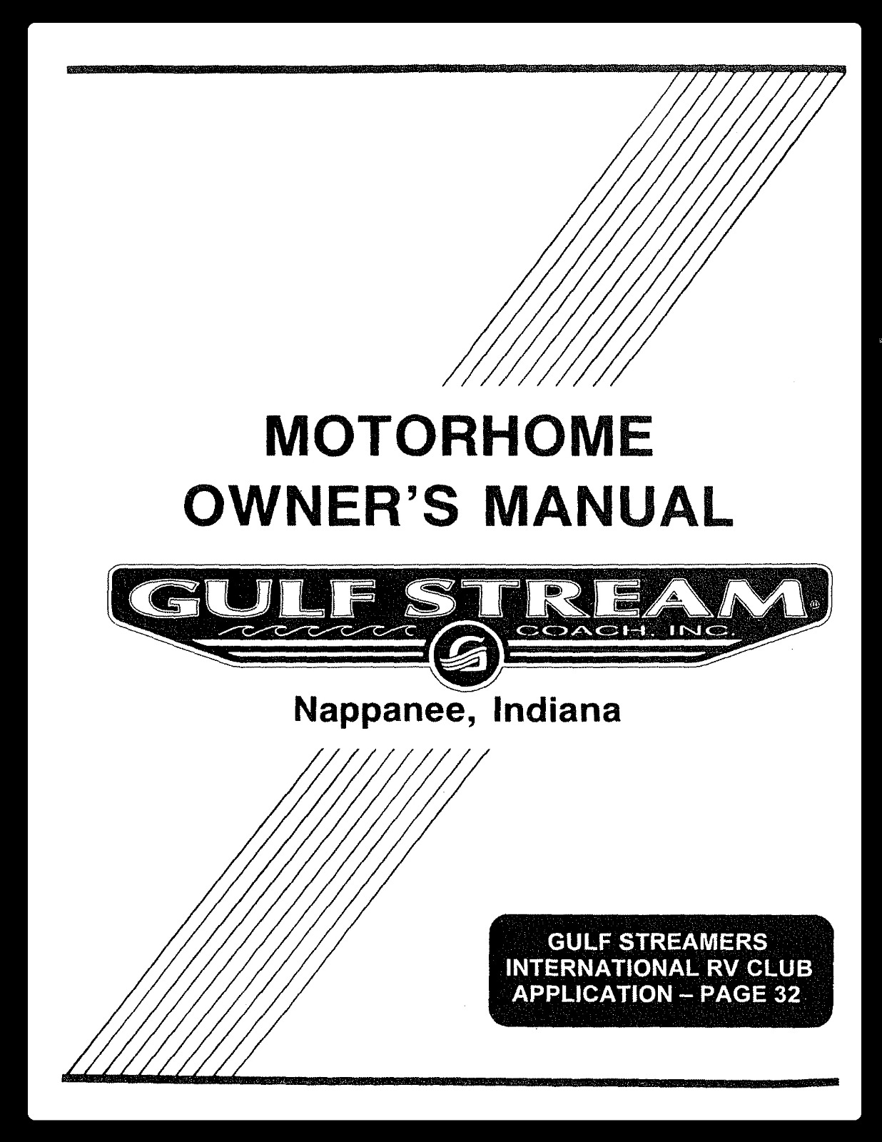 Gulf Stream 2002-2004 Motor Home Owners Operation Manual User Guide Coil Bound