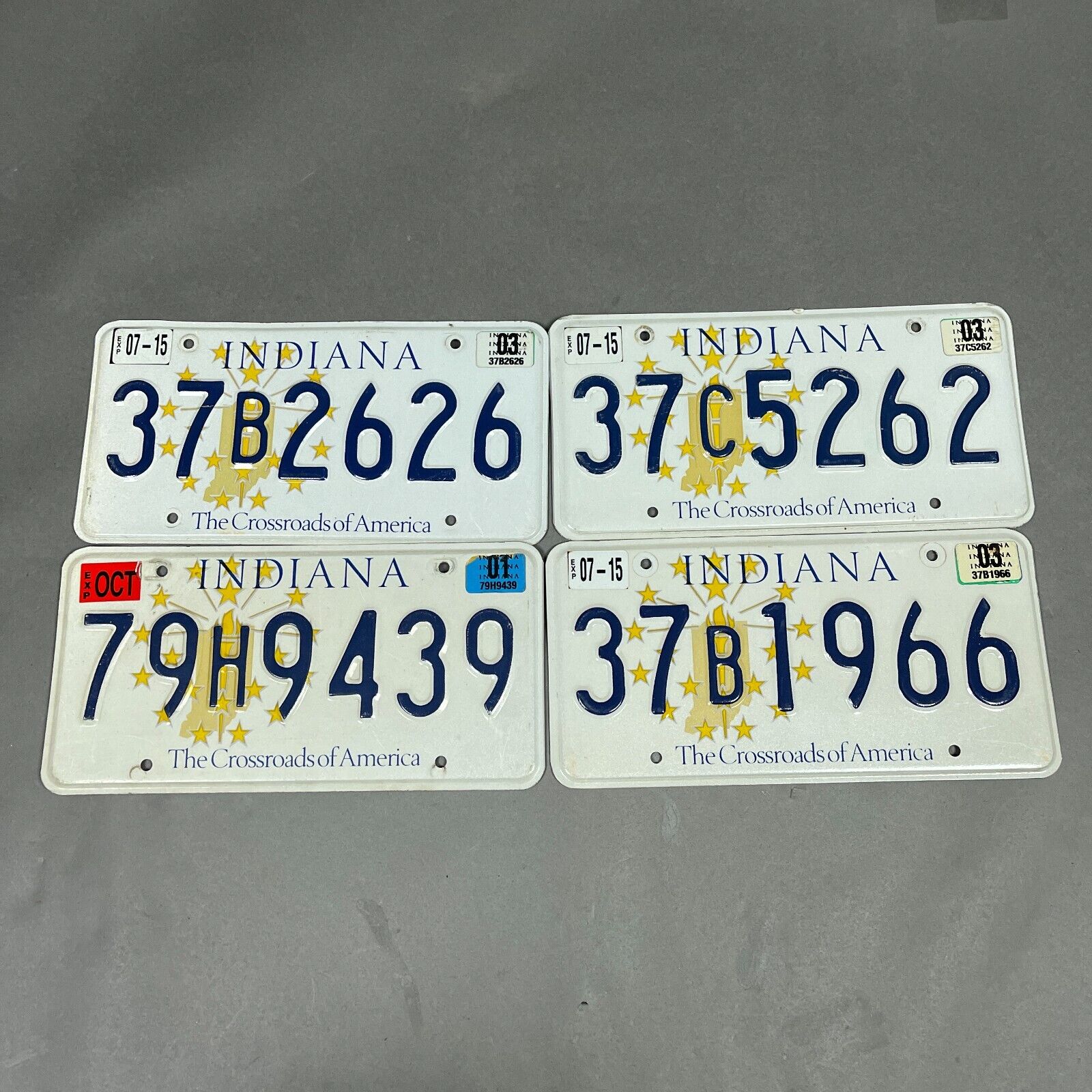 Indiana License Plates 2000s Hoosier State Lot of 4 The Crossroads Of America