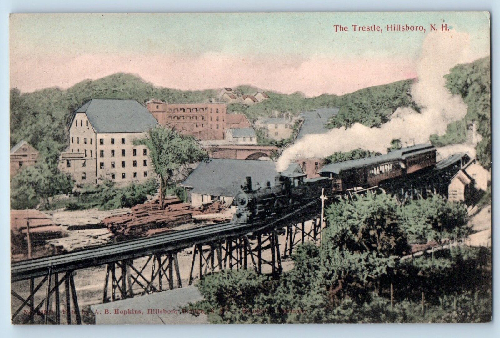c1910s The Trestle, Hillsboro, New Hampshire NH Unposted Antique Postcard