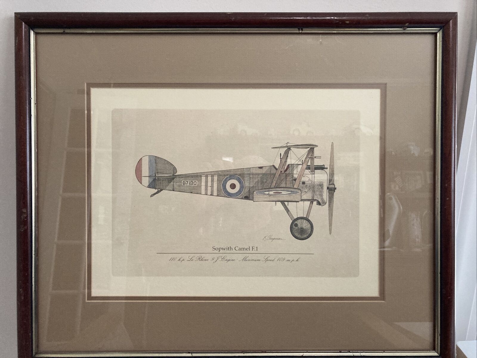 British Sopwith Camel Biplane Aircraft WW1 Framed Print