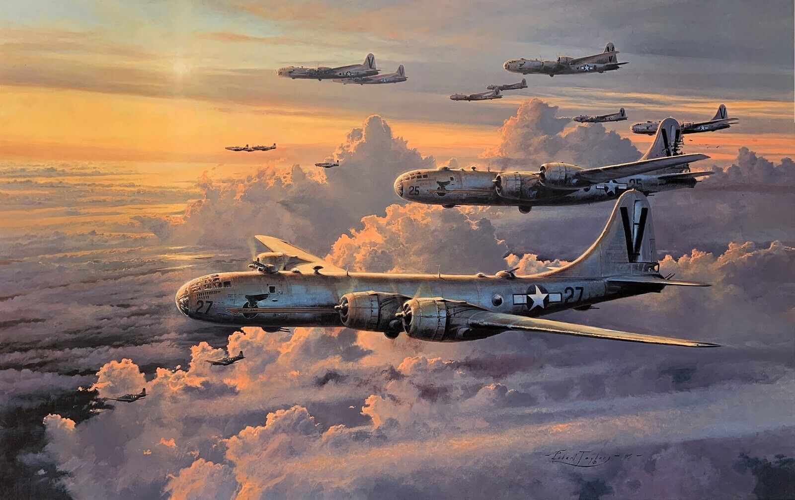 Valor in the Pacific by Robert Taylor signed by B-29 & B-17 crew