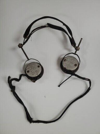 Antique 1921 Federal Telephone & Telegraph CO. Headphones 53-W 2200 OHMS 