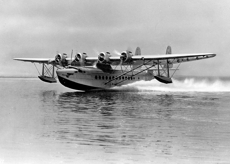  Pan Am Clipper  photo  Sikorsky S-42 Airplane Flying Boat taxiing 1935 