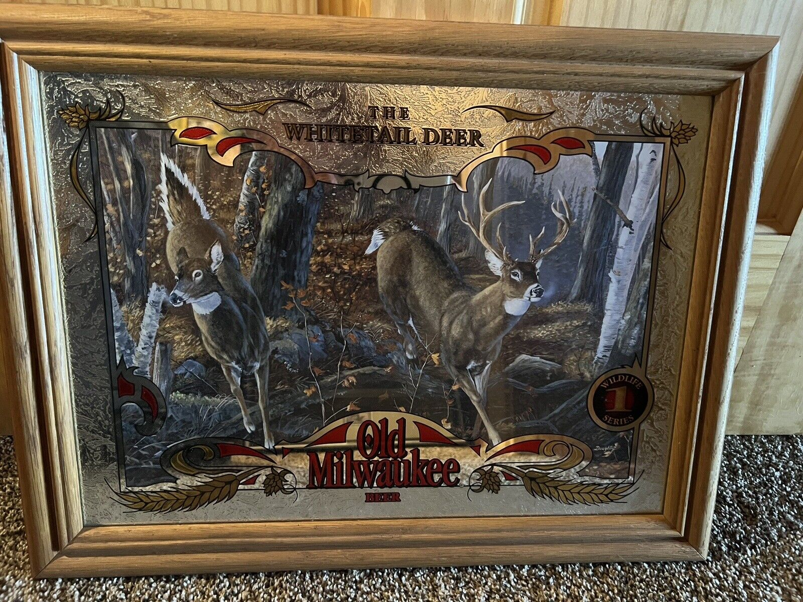 THE WHITETAIL DEER - Old Milwaukee beer Mirror