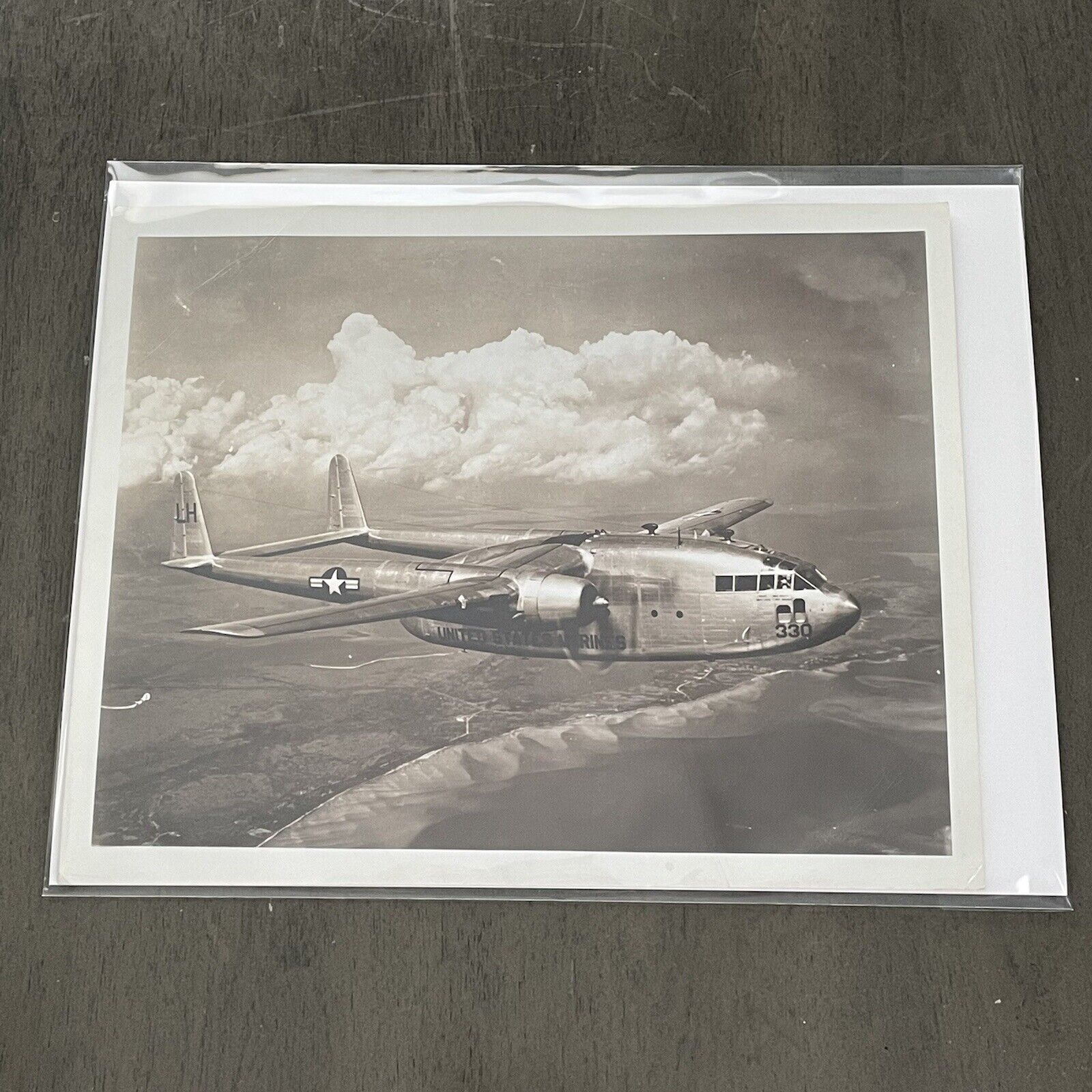 1951 Aviation Expiremental XC-120 Packplane (C-119 Flying Boxcar) USMC B&W Photo